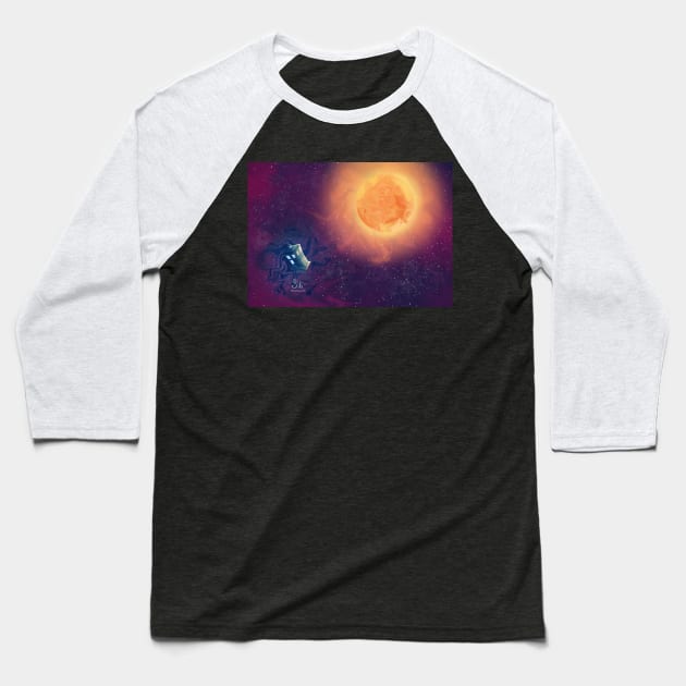 Tardis in space Baseball T-Shirt by AC Salva